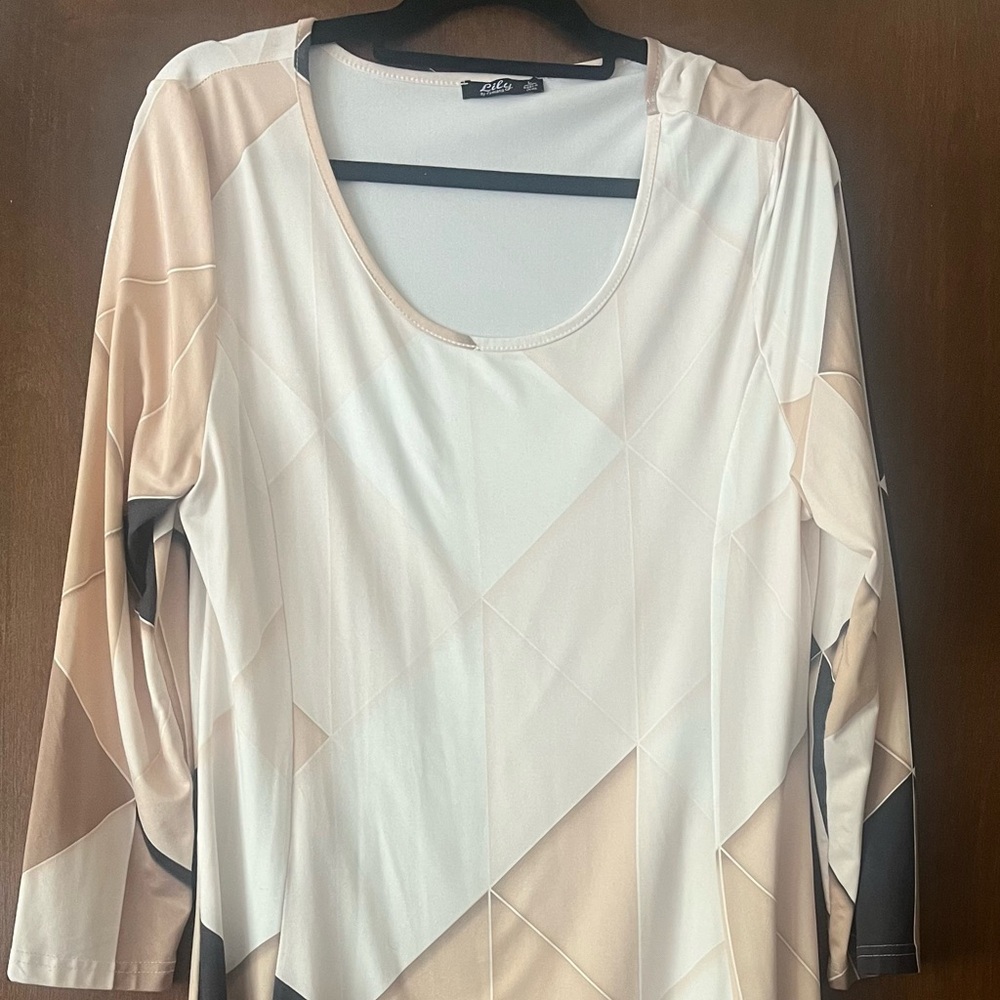 Geometric Patterned Tunic Dress